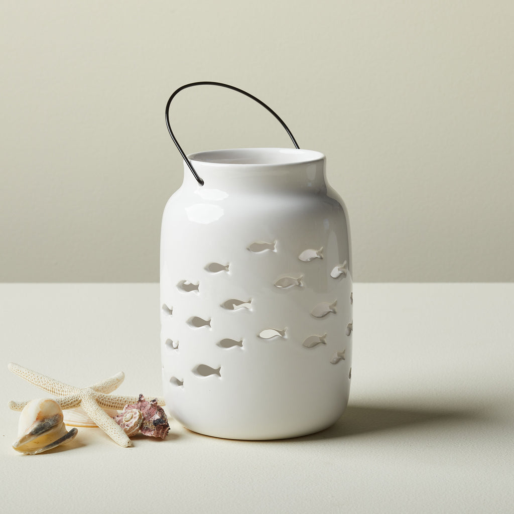 White School of Fish Lantern - touchGOODS