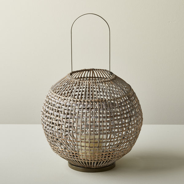 Round Rattan Lantern - touchGOODS