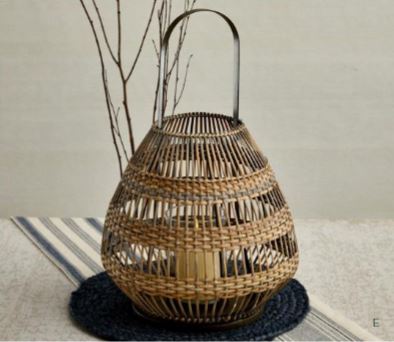 Tapered Rattan Lantern - touchGOODS