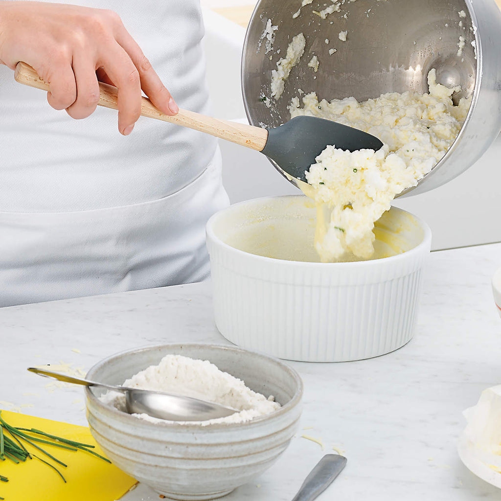 Flex-Core Wood Handled Silicone Spoonula - touchGOODS