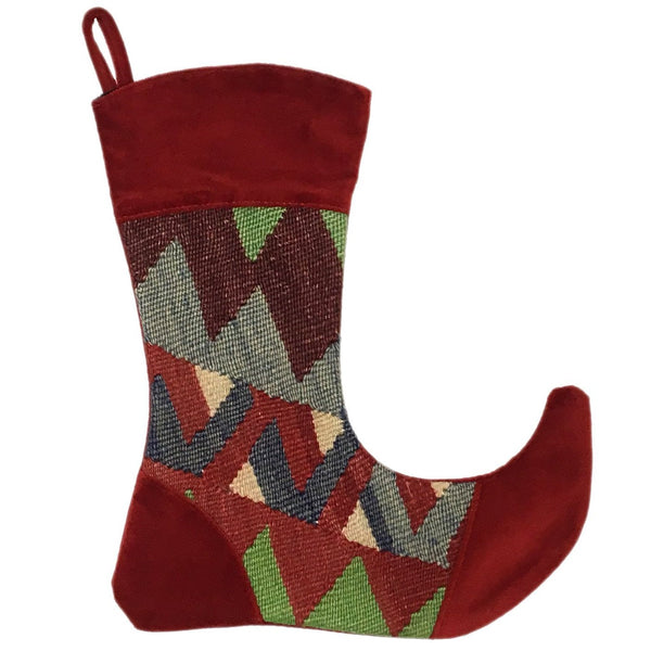 Victorian Style Vintage Kilim Christmas Stocking - Large | touchGOODS