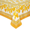 French Tablecloth Orchard Pear Mustard & Grey - touchGOODS