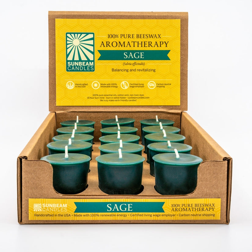 Beeswax Sage Aromatherapy Votives - touchGOODS