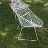 Vintage Harry Bertoia Diamond White Chairs - Set of 4 | touchGOODS