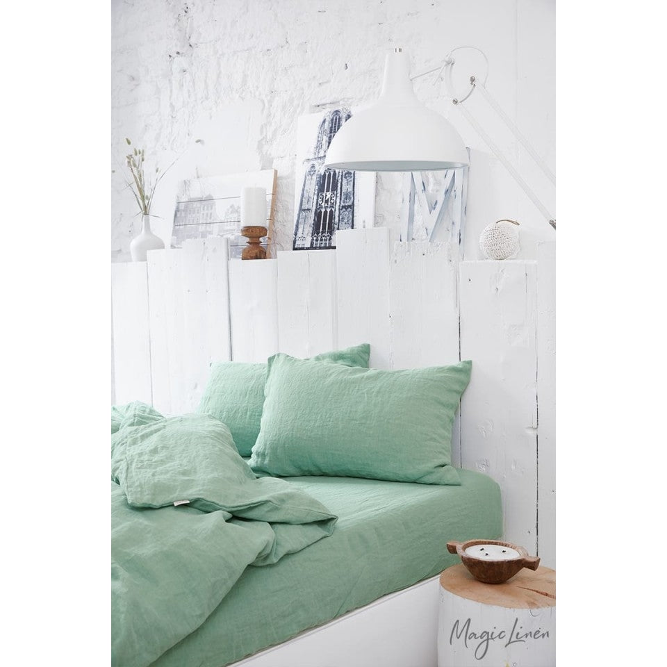MATCHA GREEN LINEN PILLOWCASE - touchGOODS