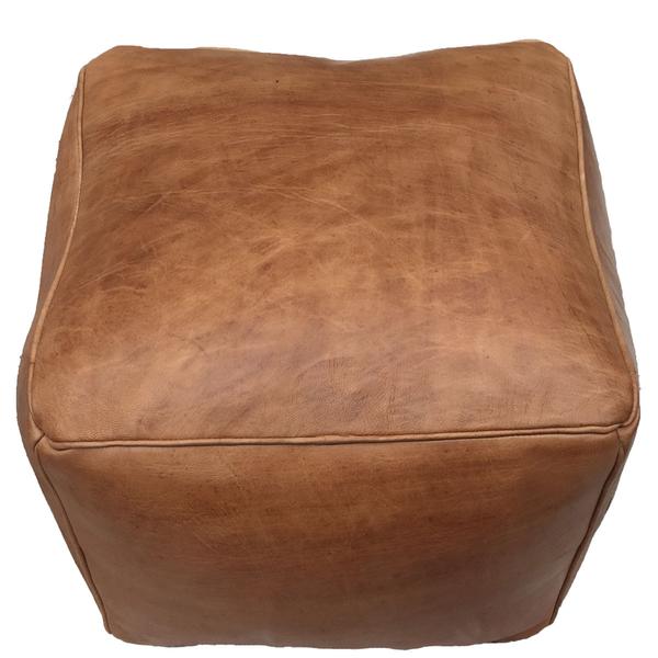 Cube Leather Pouf | touchGOODS