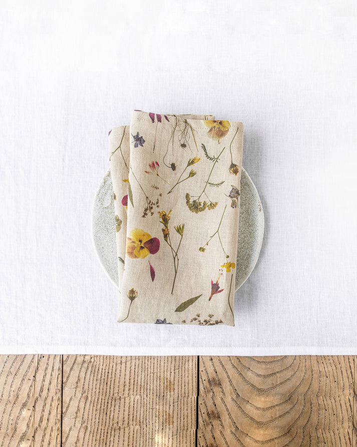 BOTANICAL PRINT LINEN NAPKINS (set of 2) - touchGOODS