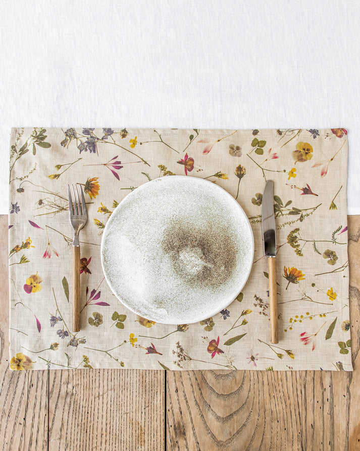 BOTANICAL PRINT LINEN PLACEMAT - touchGOODS
