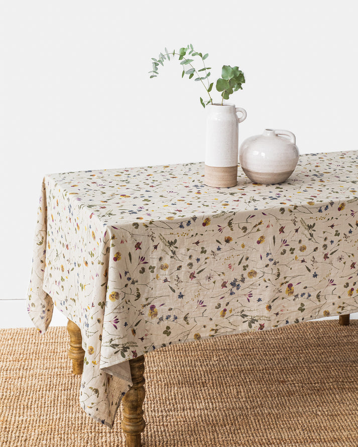 BOTANICAL PRINT LINEN TABLECLOTH - touchGOODS