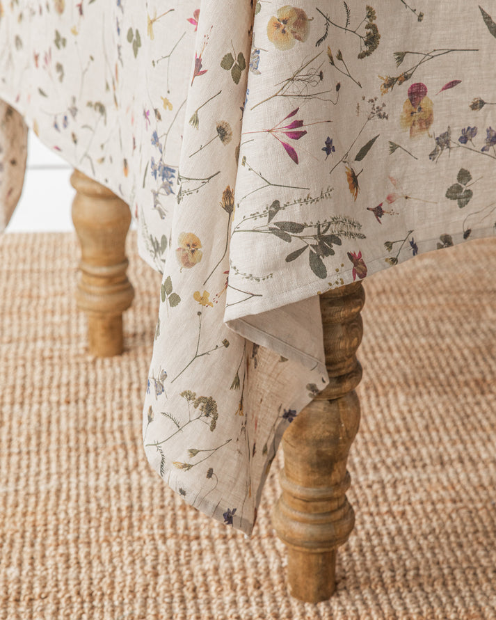 BOTANICAL PRINT LINEN TABLECLOTH - touchGOODS