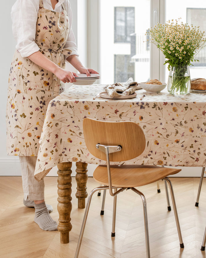 BOTANICAL PRINT LINEN TABLECLOTH - touchGOODS