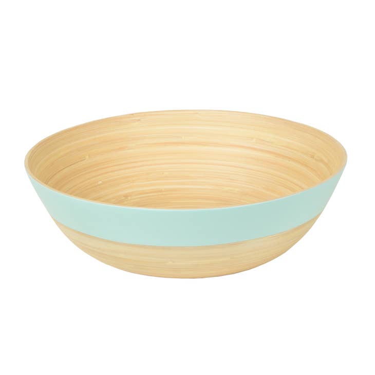 Large Shallow Matte Bamboo Serving Bowl - touchGOODS