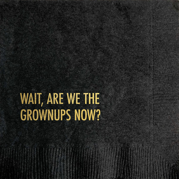 Wait, Are We Grown Ups Now? Cocktail Napkin - touchGOODS
