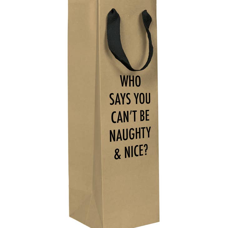 Naughty and Nice Wine Bag - touchGOODS