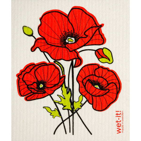 Poppy Flower Swedish Cloth - touchGOODS