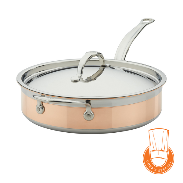 Induction Copper Sauté, 3.5-Quart with Lid - touchGOODS