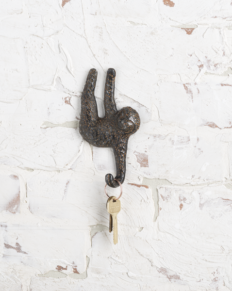 Cast Iron Sloth Wall Hooks - touchGOODS