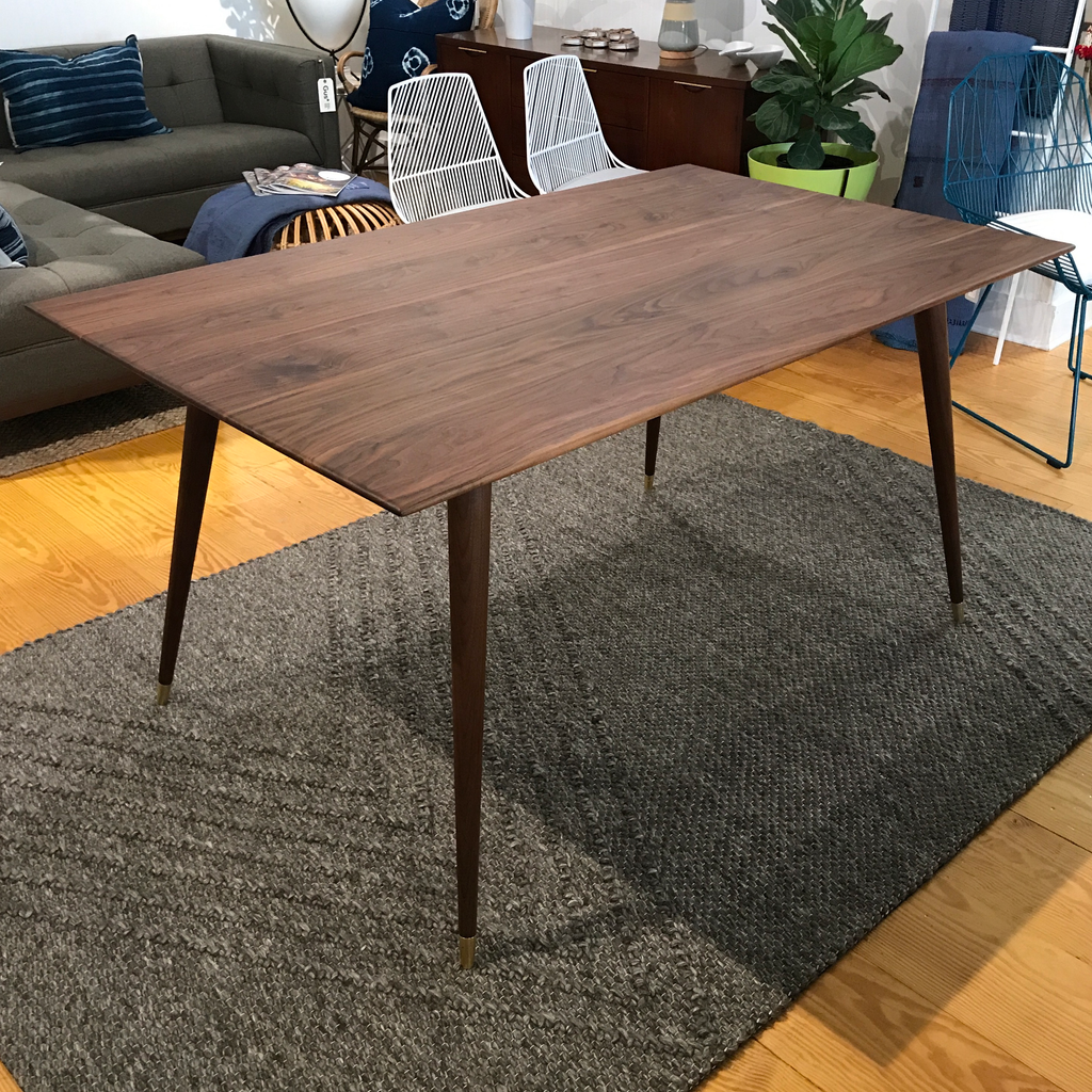 Custom Mid-Century Modern Black Walnut Dining Table | touchGOODS