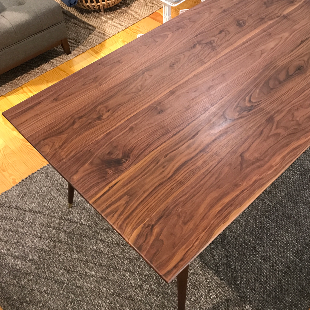 Custom Mid-Century Modern Black Walnut Dining Table | touchGOODS