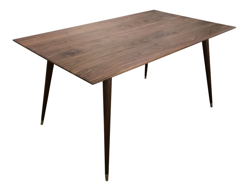 Custom Mid-Century Modern Black Walnut Dining Table | touchGOODS