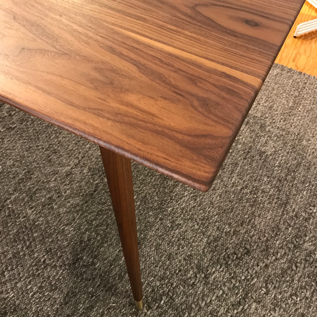 Custom Mid-Century Modern Black Walnut Dining Table | touchGOODS