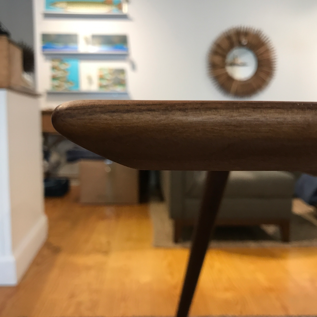 Custom Mid-Century Modern Black Walnut Dining Table | touchGOODS