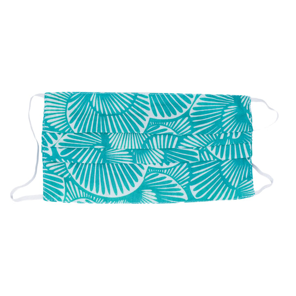 Adult Face Mask - Seashell Summer in Tropical Green - touchGOODS
