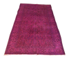 Vintage Over-Dyed Turkish Area Rug in Magenta 3′2″ × 6′4″ | touchGOODS