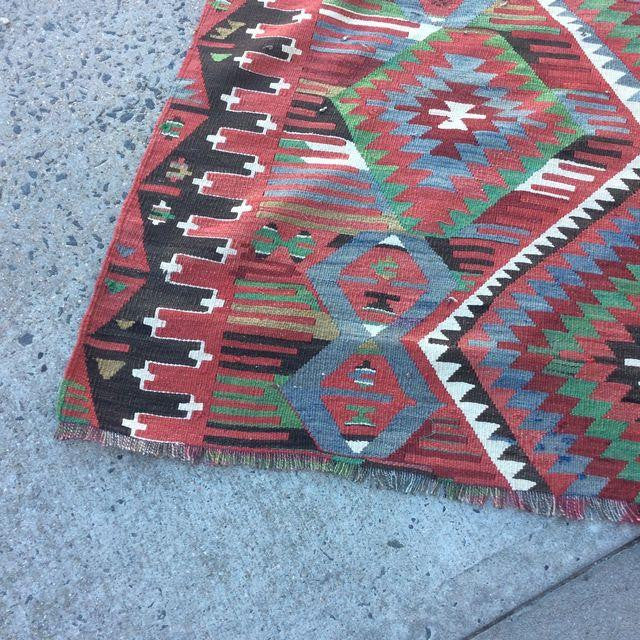 Turkish Vintage Kilim Area Rug 8'6" X 5'2" | touchGOODS
