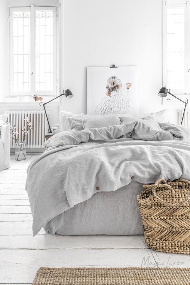 LIGHT GRAY LINEN PILLOWCASE - touchGOODS
