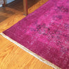 Vintage Over-Dyed Turkish Area Rug in Magenta 4′ × 6′6″ | touchGOODS