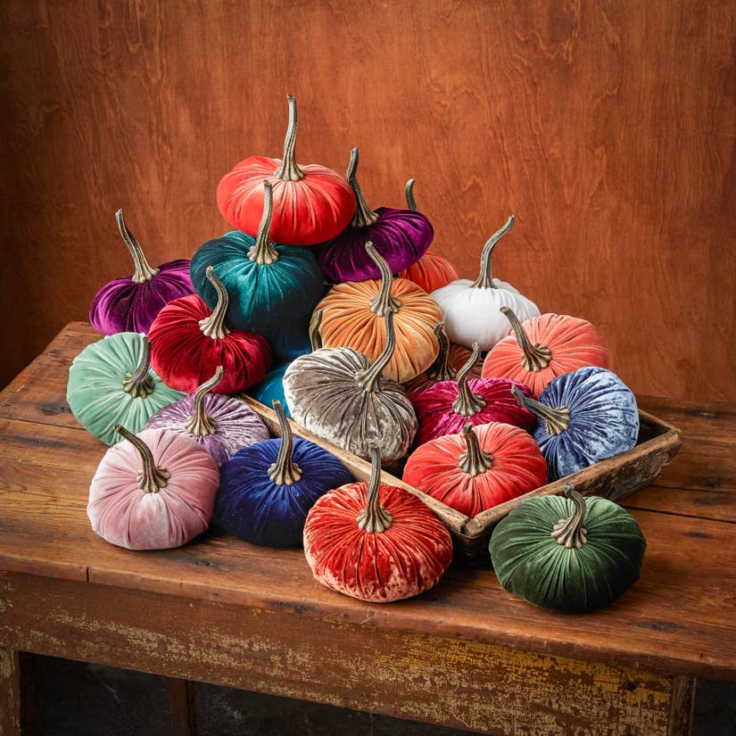 Assorted Velvet Pumpkins - touchGOODS