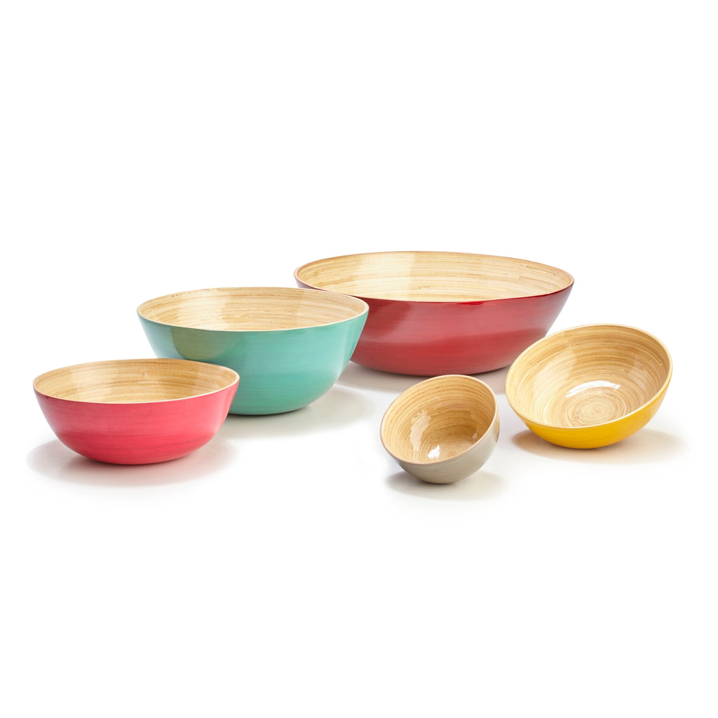 Medium Shallow Bamboo Salad Bowl - touchGOODS