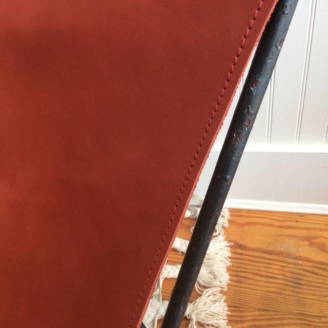 Mid-Century Red Leather Butterfly Chair | touchGOODS