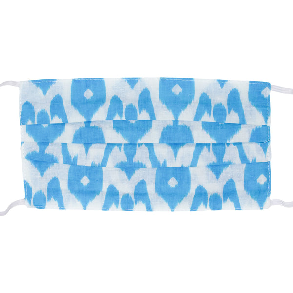Adult *LINEN* Face Mask - Sanibel Island Teal Ikat - touchGOODS