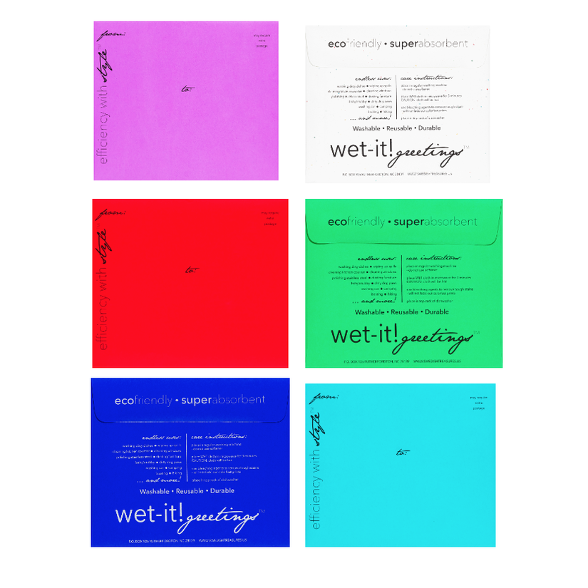 Wet-it! Assorted Color Greeting Envelopes - touchGOODS