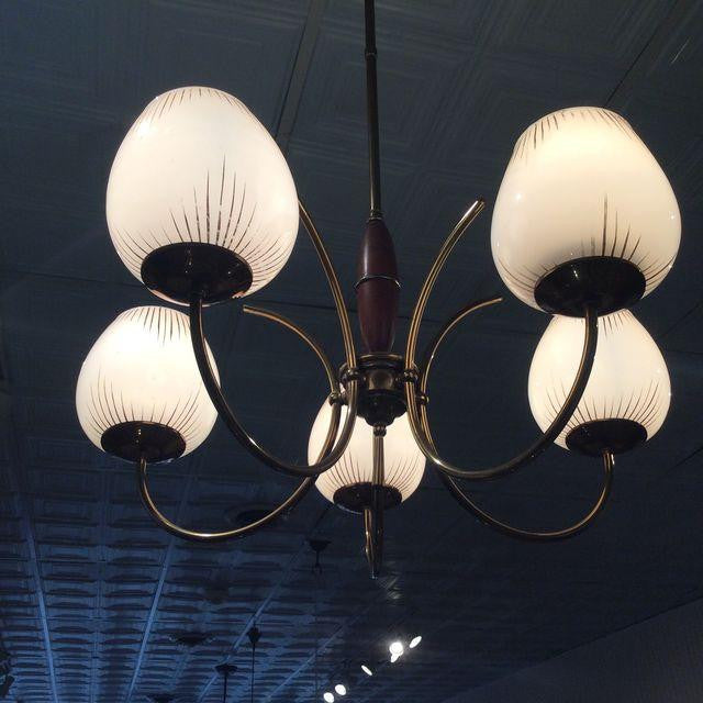Mid-Century Italian 5 Arm Chandelier | touchGOODS