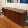Vintage Mid Century Modern Kent Coffey Eloquence Walnut Dresser & Mirror - touchGOODS