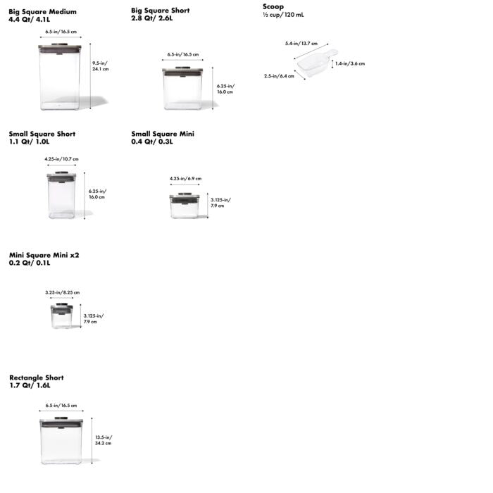 Steel 12-Piece POP Container Set - touchGOODS