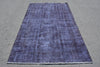 Violet Pattern Over-Dyed Vintage Rug 5' x 8'6" - touchGOODS