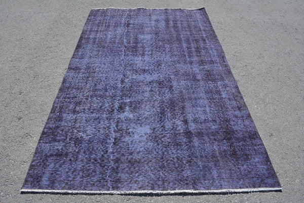 Violet Pattern Over-Dyed Vintage Rug 5' x 8'6" - touchGOODS
