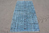 Blue Pattern Over-Dyed Vintage Runner 39" x 78" - touchGOODS
