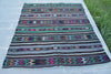 Vintage Handmade Turkish Kilim Area Rug 58" x 54" | touchGOODS