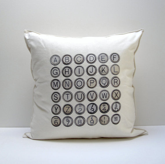 square typewriter pillow by pi'lo studio | touchGOODS