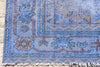 Distressed Blue Over-dyed Vintage Rug 9'3 x 6'5 | touchGOODS