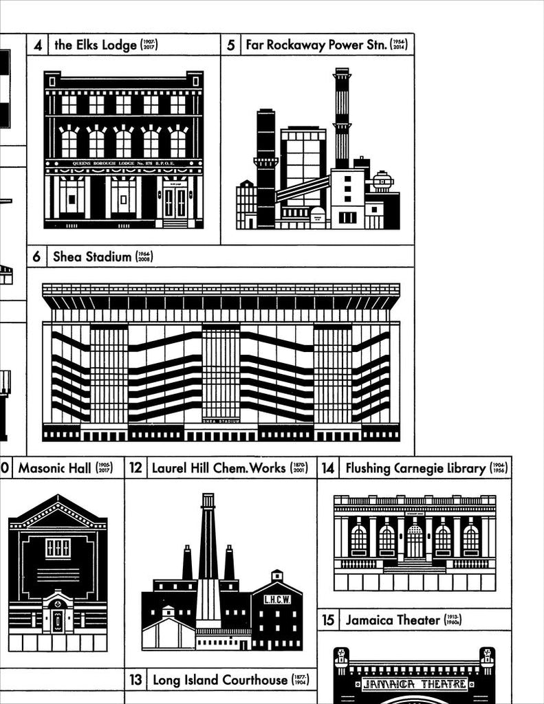 Queens Lost Buildings 17x22" Art Print by Raymond Biesinger | touchGOODS