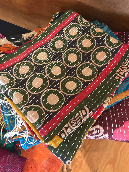 Assorted Vintage Cotton Kantha Scarves | touchGOODS