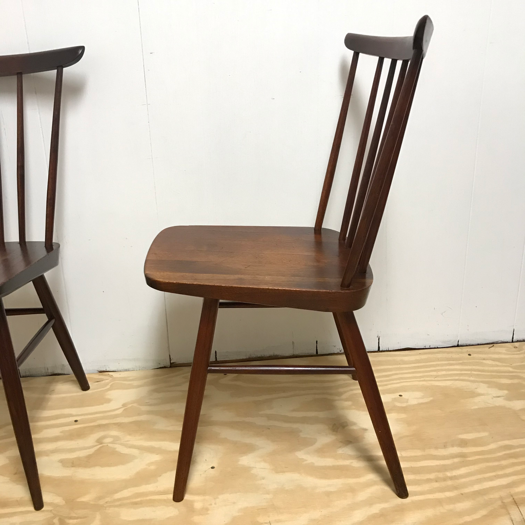 Mid-Century Modern American Nakashima Studio Craft Solid Walnut Dining Set - 5 Pieces | touchGOODS