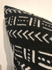 African Mudcloth Throw Pillow in Black | touchGOODS