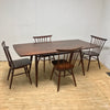 Mid-Century Modern American Nakashima Studio Craft Solid Walnut Dining Set - 5 Pieces | touchGOODS
